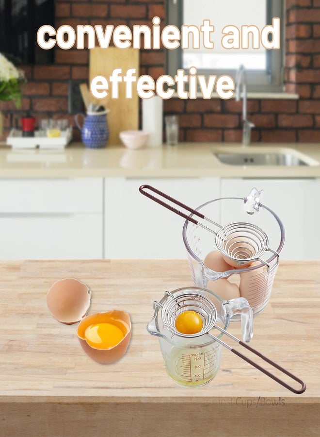 INIMAGINE Egg Yolk Separator, Egg White Separator, Premium Egg White Separator Tool with Non-Slip Handle for Baking and Cooking, Durable Kitchen Gadget for Eggs - Image 4